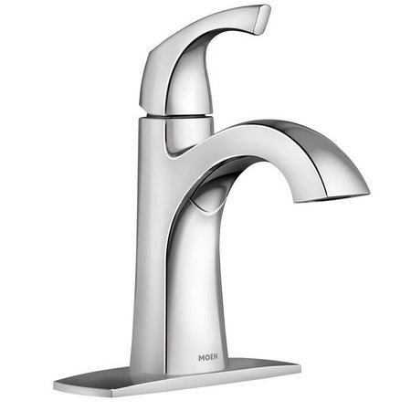 MOEN Lindor Chrome Single-Handle Bathroom Sink Faucet 4 in. 84505